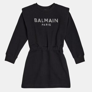 Balmain Kids Logo-Print Cotton Dress